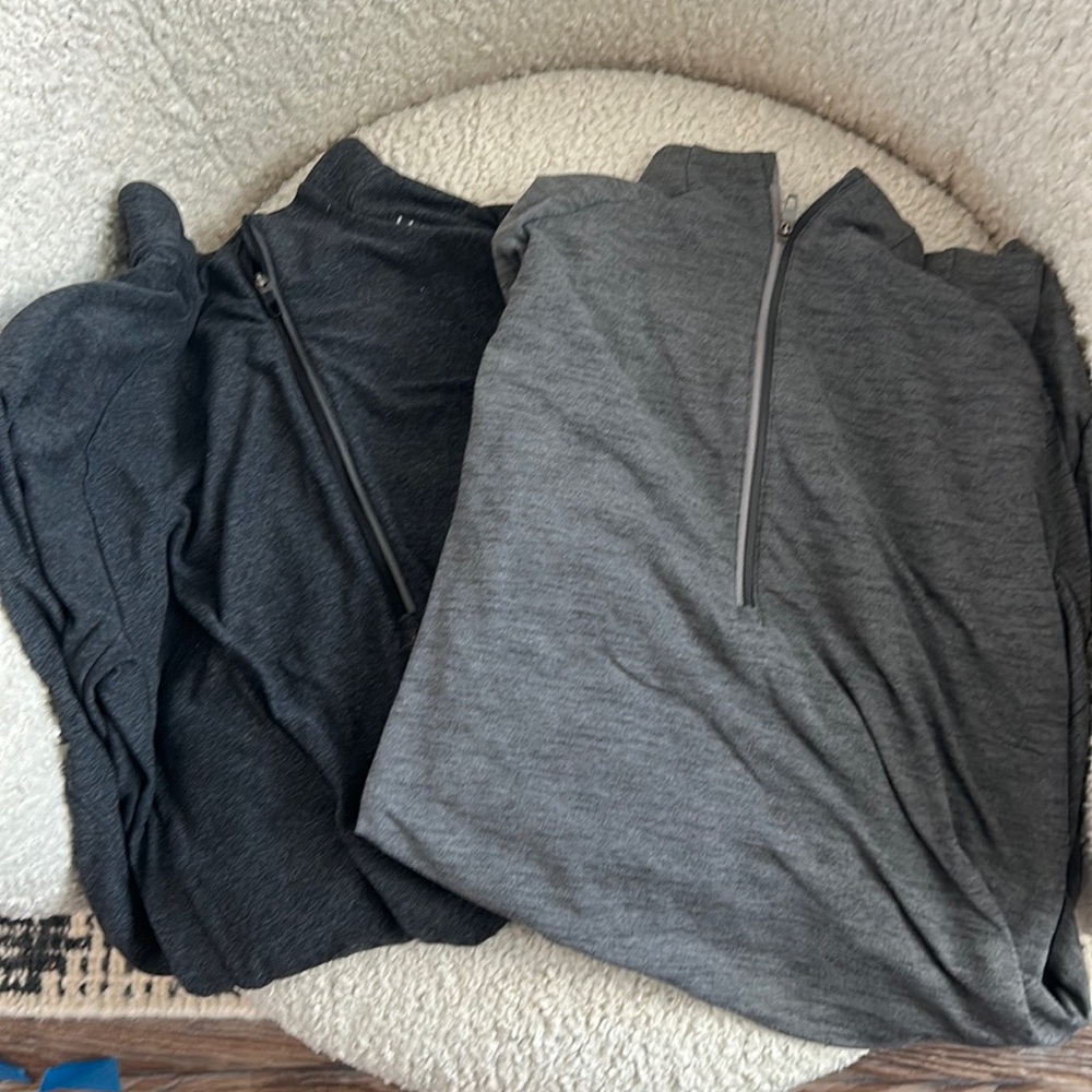 TWO Lululemon Metal Vent quarter zip jackets
